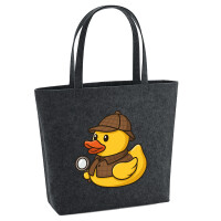 Filz Shopper Quietscheente Detektiv Gummiente Ermittler...