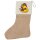 Weihnachtsstrumpf Quietscheente Detektiv Gummiente Ermittler Beige Jute