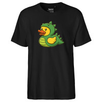 Herren T-Shirt Quietscheente Dinosaurier Gummiente...