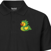 Herren Polo Shirt Quietscheente Dinosaurier Gummiente...