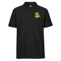 Herren Polo Shirt Quietscheente Dinosaurier Gummiente