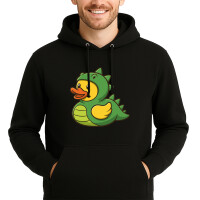 Unisex Hoodie Quietscheente Dinosaurier Gummiente...