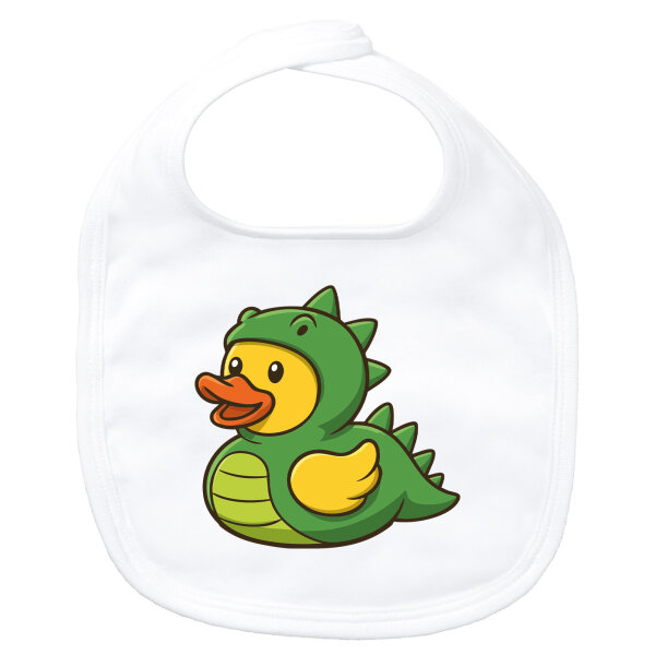 Baby Lätzchen Quietscheente Dinosaurier Gummiente Gärtnerin Klettverschluss