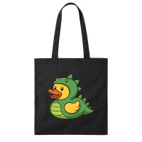 Jutebeutel Quietscheente Dinosaurier Gummiente 10 Liter