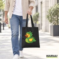 Jutebeutel Quietscheente Dinosaurier Gummiente 10 Liter