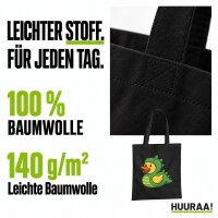 Jutebeutel Quietscheente Dinosaurier Gummiente 10 Liter