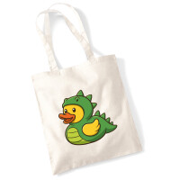 Jutebeutel Quietscheente Dinosaurier Gummiente...