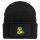 Beanie mit Patch Quietscheente Dinosaurier Gummiente Gärtnerin Black