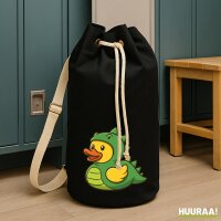 Seesack Quietscheente Dinosaurier Gummiente 20 Liter Black