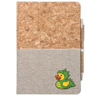 Notizbuch A5 Quietscheente Dinosaurier Gummiente...