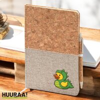 Notizbuch A5 Quietscheente Dinosaurier Gummiente...
