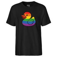 Herren T-Shirt Quietscheente LGBTQ Pride Comic Gummiente