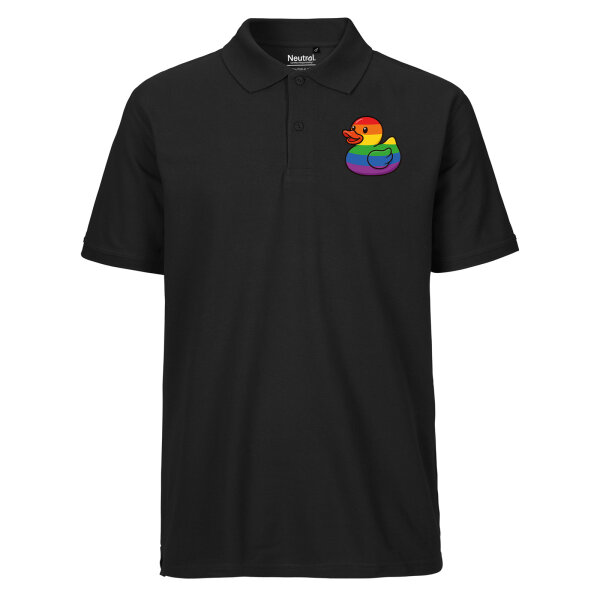 Herren Polo Shirt Quietscheente LGBTQ Pride Comic Gummiente