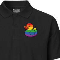 Herren Polo Shirt Quietscheente LGBTQ Pride Comic Gummiente