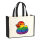 Jutetasche Quietscheente LGBTQ Pride Comic Gummiente 21 Liter Black