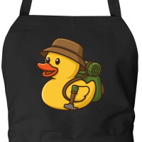 Schürze Quietscheente Wanderer Gummiente Hiking  mit...