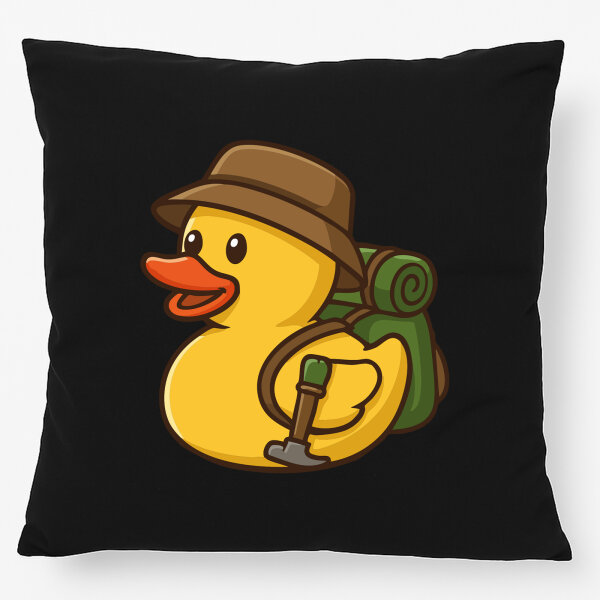 Kissen Quietscheente Wanderer Gummiente Hiking  40x40cm