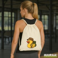 Turnbeutel Quietscheente Wanderer Gummiente Hiking  12 Liter
