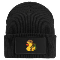 Beanie mit Patch Quietscheente Wanderer Gummiente Hiking...