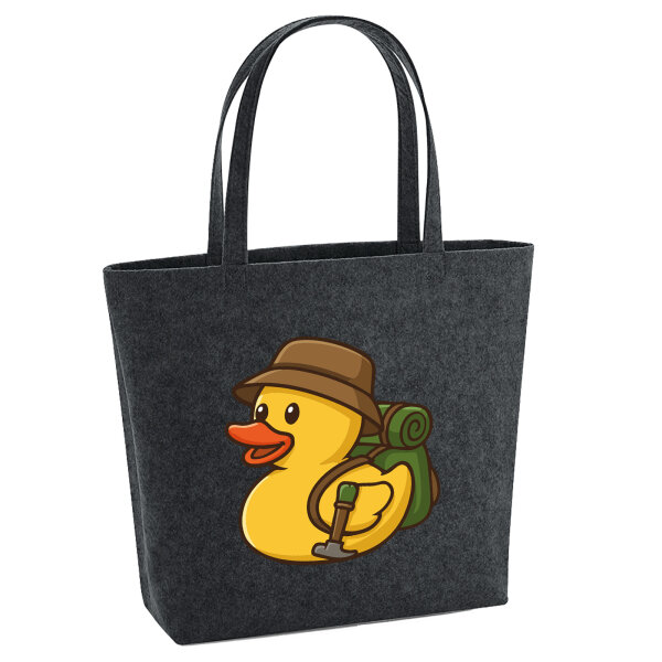 Filz Shopper Quietscheente Wanderer Gummiente Hiking  22 Liter