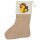 Weihnachtsstrumpf Quietscheente Wanderer Gummiente Hiking  Beige Jute
