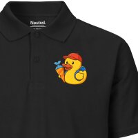 Herren Polo Shirt Quietscheente Einschulung Gummiente
