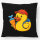 Kissen Quietscheente Einschulung Gummiente Schulanfang 40x40cm