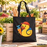 Jutebeutel Quietscheente Einschulung Gummiente 10 Liter