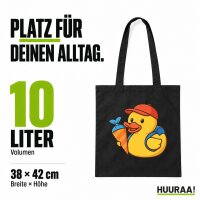 Jutebeutel Quietscheente Einschulung Gummiente 10 Liter