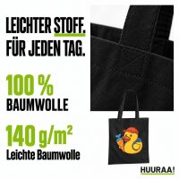 Jutebeutel Quietscheente Einschulung Gummiente 10 Liter
