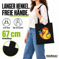 Jutebeutel Quietscheente Einschulung Gummiente 10 Liter