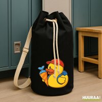 Seesack Quietscheente Einschulung Gummiente 20 Liter Black