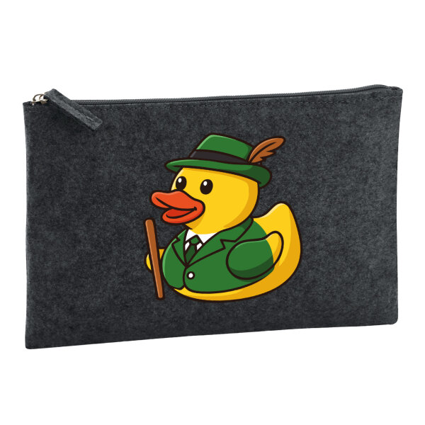 Kulturbeutel Quietscheente Schützenbruder Gummiente Schützenfest 1 Liter Charcoal