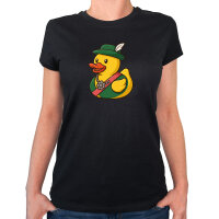 Damen T-Shirt Quietscheente Schützenkönigin Gummiente Schützenfest