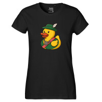 Damen T-Shirt Quietscheente Schützenkönigin Gummiente Schützenfest