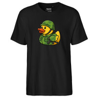 Herren T-Shirt Quietscheente Soldat Gummiente Bundeswehr