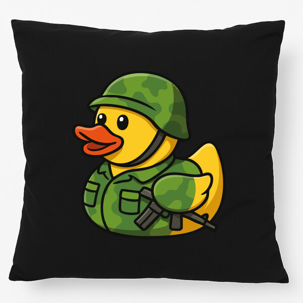 Kissen Quietscheente Soldat Gummiente Bundeswehr 40x40cm