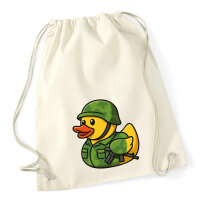 Turnbeutel Quietscheente Soldat Gummiente Bundeswehr 12...