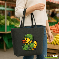 Filz Shopper Quietscheente Soldat Gummiente Bundeswehr 22...