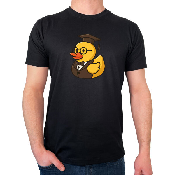 Herren T-Shirt Quietscheente Professor Gummiente Lehrer