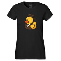 Damen T-Shirt Quietscheente Professor Gummiente Lehrer