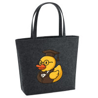 Filz Shopper Quietscheente Professor Gummiente Lehrer 22...