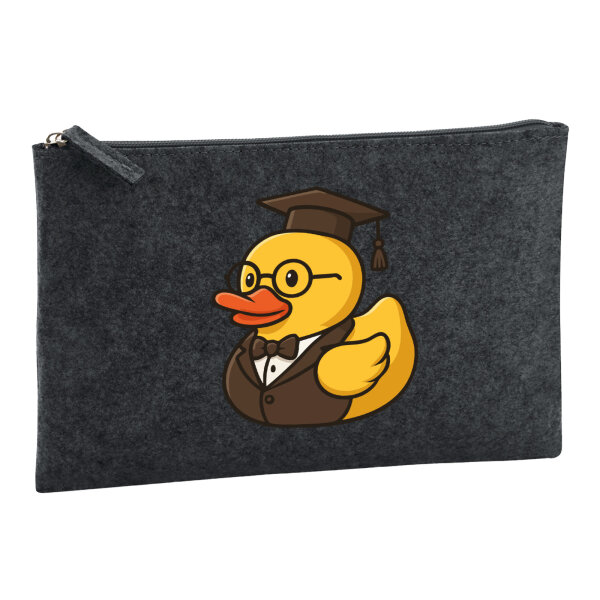 Kulturbeutel Quietscheente Professor Gummiente Lehrer 1 Liter Charcoal