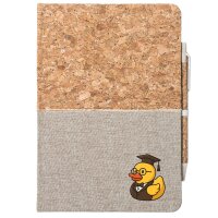 Notizbuch A5 Quietscheente Professor Gummiente Lehrer 80...