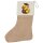 Weihnachtsstrumpf Quietscheente Professor Gummiente Lehrer Beige Jute
