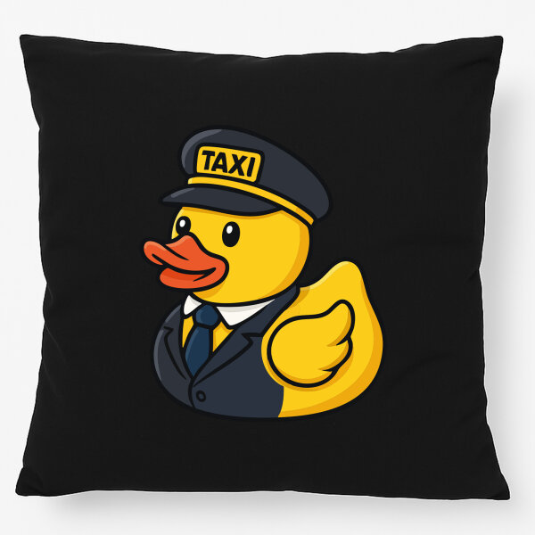 Kissen Quietscheente Taxi-Fahrer Gummiente Chauffeur 40x40cm