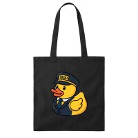 Jutebeutel Quietscheente Taxi-Fahrer Gummiente 10 Liter