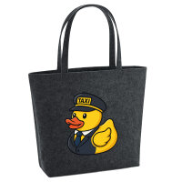 Filz Shopper Quietscheente Taxi-Fahrer Gummiente...
