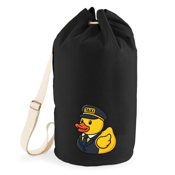 Seesack Quietscheente Taxi-Fahrer Gummiente 20 Liter Black