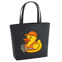 Filz Shopper Quietscheente Müllmann Gummiente...